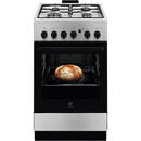 Electrolux LKG504012X, 4 arzatoare, Gaz, L 50 cm, Grill, Rotisor, inox