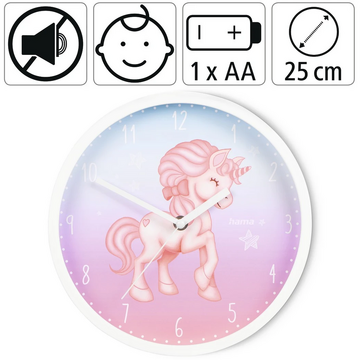 Hama 00186426 Child wall clock Magical Unicorn