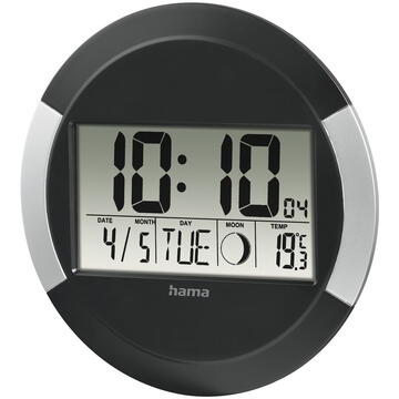 Hama 00186383 PP-245 Wall Clock Black