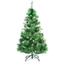 GLOBIZ Brad artificial – 150 cm – cu ramuri dese – PVC – înzăpezit