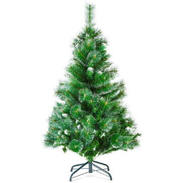 GLOBIZ Brad artificial – 120 cm – cu ramuri dese – PVC – înzăpezit