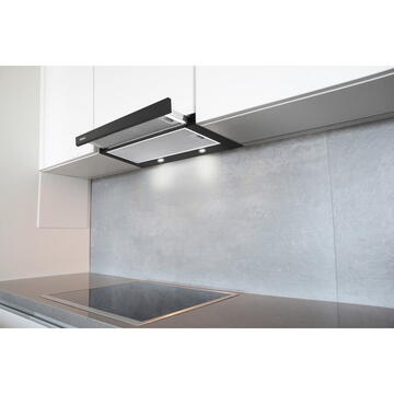 Hota Hota telescopică Vivax CHO‑60PT100T B, 59,5 cm, 100 W, 2 trepte, filtru aluminiu lavabil, iluminare LED, Negru