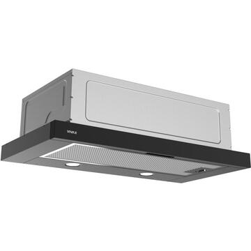 Hota Hota telescopică Vivax CHO‑60PT100T B, 59,5 cm, 100 W, 2 trepte, filtru aluminiu lavabil, iluminare LED, Negru