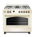 Aragaz rustic 4 arzatoare gaz+ 1 ochi electric,Cuptor gaz, 90 cm, Studio Casa Avena, FE90/60, rotisor, grill, gratare fonta