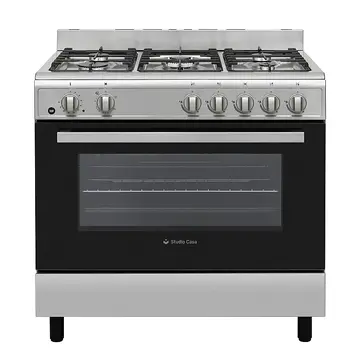 Aragaz clasic 5 arzatoare gaz, Cuptor gaz, 90x60 cm, Studio Casa , Tivoli, grill electric , rotisor, aprindere electrica