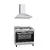 Pachet Aragaz clasic 5 arzatoare gaz, Cuptor gaz, 90x60 cm, Studio Casa , Tivoli, grill electric , rotisor, aprindere electrica+Hota Decorativa 90 Cm, Kaminox90, 1 Motor Turbo , Studio Casa
