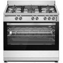 Aragaz clasic 5 arzatoare gaz, cuptor gaz, 90x60 cm, Studio Casa, GRAND CUCINA GC90 New, Inox, Grill, WOK, Rotisor, clasa energetica A, Gratare Fonta