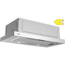 Hota Hota telescopică Vivax CHO‑60PT100T X, 59,5 cm, 100 W, 2 trepte, filtru aluminiu lavabil, iluminare LED, Inox