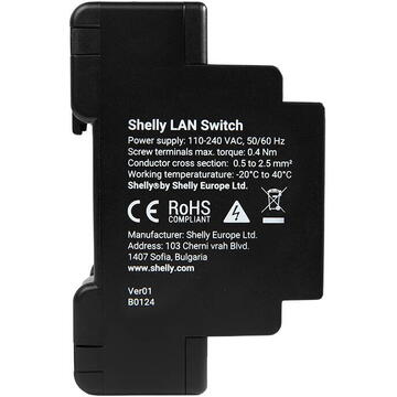 Releu inteligent Przełącznik Ethernet z 5 portami RJ45 Shelly LAN Switch
