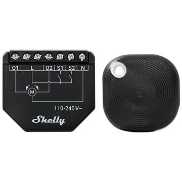 Releu inteligent Blind/curtain WiFi controller Shelly Shutter + BLU Button Tough 1