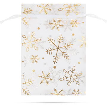 GLOBIZ Săculeți organza pentru cadouri – set 12 bucăți – 10 x 15 cm – 3 culori