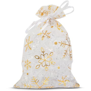 GLOBIZ Săculeți organza pentru cadouri – set 12 bucăți – 10 x 15 cm – 3 culori