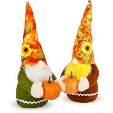 GLOBIZ Figurină decorativă de toamnă – Moș cu dovleac – 35 cm – 2 modele