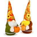 GLOBIZ Figurină decorativă de toamnă – Moș cu dovleac – 35 cm – 2 modele