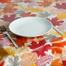 GLOBIZ Față de masă decorativă de toamnă – flanel, model frunze, 132 x 178 cm