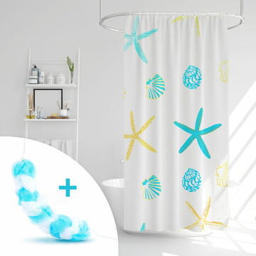 Family Set perdea de duș cu burete de baie – 180 x 180 cm