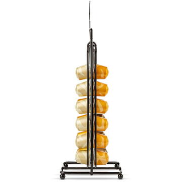 Bewello Suport metalic pentru capsule de cafea – 28 capsule Nespresso – 125 x 115 x 340 mm – negru mat