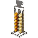 Bewello Suport metalic pentru capsule de cafea – 28 capsule Nespresso – 125 x 115 x 340 mm – negru mat