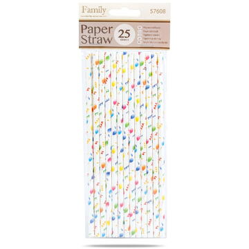 Family Paie din hârtie - Model party - 197 x 6 mm - 25 bucăți / pachet