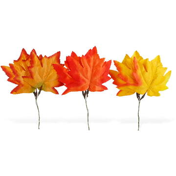 GLOBIZ Decorațiune de toamnă – set frunze decorative – 28 cm – 9 bucăți / set