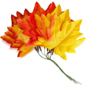 GLOBIZ Decorațiune de toamnă – set frunze decorative – 28 cm – 9 bucăți / set