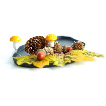 GLOBIZ Decorațiune de toamnă – set frunze, conuri de brad și dovleci – 4 modele