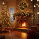 North Pole Ghirlandă de brad artificial – verde, cu efect de zăpadă, cu conuri și bobițe roșii – 200 cm – PVC