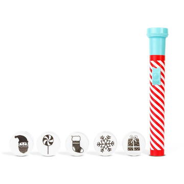 GLOBIZ Lanternă de Crăciun cu LED – 5 tipare luminoase – roșu/alb