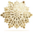 GLOBIZ Suport de vase din silicon – model fulg de zăpadă – auriu – Ø38 cm