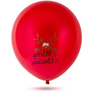 GLOBIZ Set baloane de Crăciun – roșu, alb, verde – cu motive festive – 10 bucăți / pachet