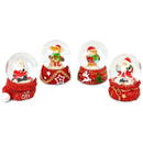 North Pole Glob de Crăciun cu zăpadă – 4 modele – Ø45 x 62 mm