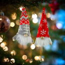 GLOBIZ Decor de Crăciun – spiriduș scandinav textil – 15 cm – 2 modele