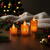 At home Decor Luminos Crăciun - Set Lumânări LED - Alb Cald - Plastic - 3 Bucăți/Set