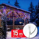 At home Decor Luminos Crăciun - Șir Lumini LED - 15 m - 600 LED - 220-240 V - 6 W - Cablu Transparent