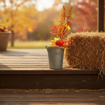 GLOBIZ Ramură decorativă de toamnă cu frunze și bobițe – 62 cm – 2 modele