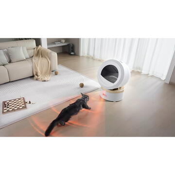 Litiera pentru pisici Mova LR10 Prime, 6L, Auto-curatare, Alb