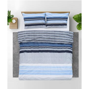 Heinner Lenjerie dubla,100% bumbac,4 piese, Azul