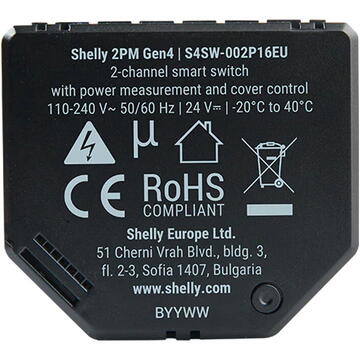 Shelly 2PM Gen4 Controller Zigbee/Matter
