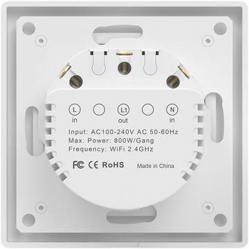 Intrerupator inteligent Avatto TS20-EU-W1 WiFi Touch Light Switch