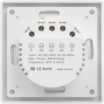 Intrerupator inteligent Avatto TS20-EU-W3 WiFi Touch Light Switch