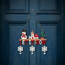 GLOBIZ Decorațiune suspendabilă din lemn – cu clopoței – 23 x 20 cm – 2 modele