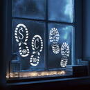 GLOBIZ Set șabloane pentru urme decorative – plastic – 30,5 x 14 cm – 4 bucăți