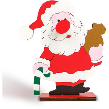 GLOBIZ Suport decorativ de masă pentru ochelari – 14 x 10 cm – model Moș, ren, spiriduș sau om de zăpadă – din lemn MDF