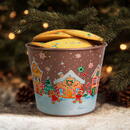 GLOBIZ Ghiveci decorativ din metal – model turtă dulce – 13 x 11 cm