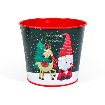 GLOBIZ Ghiveci decorativ din metal – model spiriduș – 13 x 11 cm