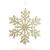 GLOBIZ Decorațiune tip fulg de gheață – glitter auriu – suspendabilă – 31 cm