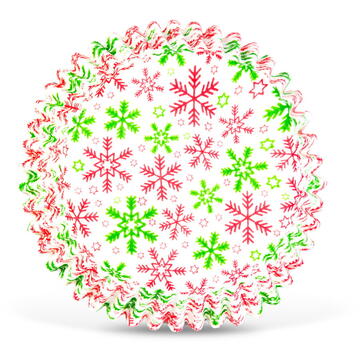 GLOBIZ Set hârtii pentru brioșe de Crăciun – model Moș Crăciun / fulg de zăpadă – 40 bucăți / set