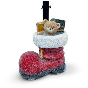 GLOBIZ Suport Brad Crăciun - Cizmă - Piatră - 35,5 x 22,4 x 45,5 cm