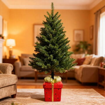 GLOBIZ Suport Brad Crăciun - Pachet Cadou - Piatră - 28,5 x 27,7 x 41,5 cm