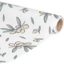 At home Traversă de masă decorativă – 180 x 28 cm – 70% poliester, 30% bumbac – model măsline